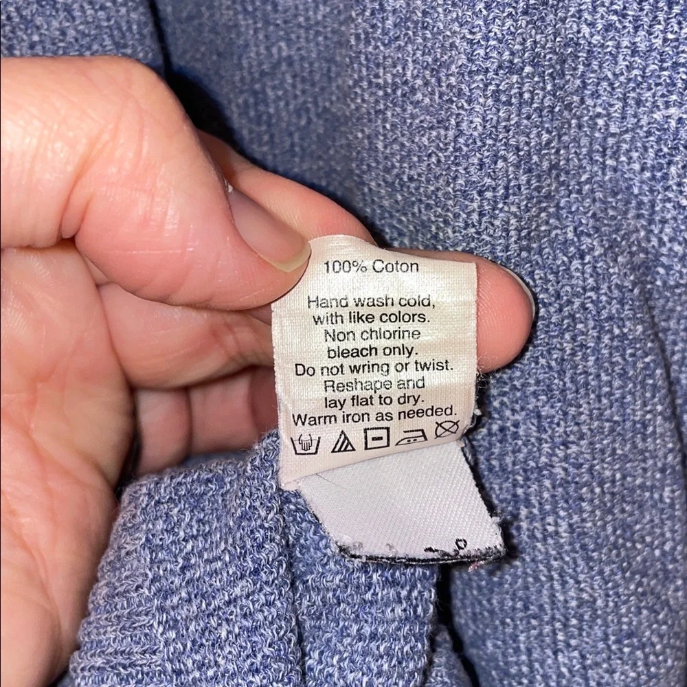 Madewell 100% cotton blue bird sky cardigan size medium - Picture 8 of 8